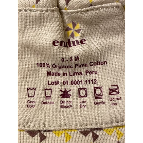 Endue Baby Pants Size 0-3 Months Organic Pima Cotton Reversible Newborn 4 Pairs - Picture 6 of 7